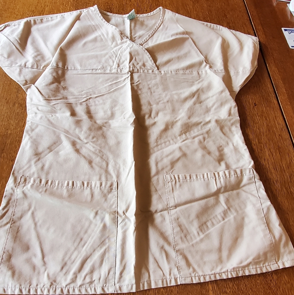 Khaki scrub top